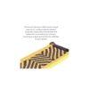 Hamilton Solid Wood Maachi Bench In Purple & Yellow Canning