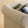 Solace Solid Wood Chaise Sofa in Grey Colour