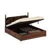 Rustic Sheesham Wood King Size Bed With Hydraulic Storage In Provincial Teak Finish