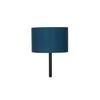 Waldo Blue Cotton Floor Lamp with Solid Wood