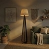 Zoe Beige Jute Floor Lamp with Beige Jute Base