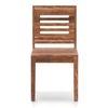 Fidora 4 Seater Dining Table With Set Of 4 Capra Dining Chairs (Finish- Teak, Colour- White)