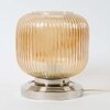 Sueno Amber Glass and Metal Table Lamp