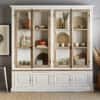 Adurey Solid Wood Crockery Unit in White & Mango Natural