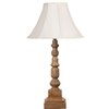 Devansh Off-White Cotton Vintage  Lamp With Wood Base (12X12X22.75)