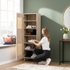 Exotica Shoe Cabinet for 12 Pairs – Modern Shoe Organizer for Bedroom & Entryway