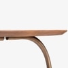Arco Stainless Steel Round Outdoor Dining Table in Brown Colour