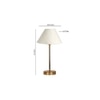 off-white cotton with Metal Gold Table Lamp
