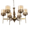 Eliante 6-Light Chandelier, Mild Steel Modern Hanging Ceiling Fixture For Living Room, Dining Room