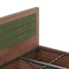Ritz Solid Wood Queen Size Bed With Hydraulic Storage (Amber Walnut Finish)
