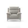 Emila 1 Seater Fabric Sofa in Cream Colour