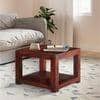 Lisbon Sheesham Wood Contemporary Square Coffee Table In Honey Finish