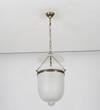 NOLAN Frosted White Glass and Brass Ceiling Pendant Light