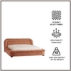 Casa Haven Relax King Size Bed in velvet With Engineered Hardwood Frame & Hydraulic Storage