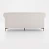 Bellmore 3 Seater Tufted Woven Chesterfield Sofa Acron White