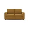 Apollo High Back 2 Seater Fabric Sofa in Ochre Colour