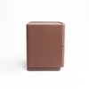Bachman Leather Side Table in Brown Colour