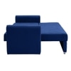 Baruna 1 Seater Velvet Pull Out Sofa Cum Bed with Storage In Blue Color