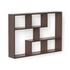 BLUEWUD Xude Engineered Wood Wall Mount Wall Shelf, Display Rack (Wenge)