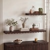 Ruki Set Of 2 - Medium And Large Wall Shelves In Toasted Walnut Finish