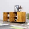 Hexa Red Multipurpose Storage Cabinet With 4 Drawer 3 Door in Giant Wood Colour