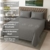 Plain Graphite Grey 350 TC Embroidery StiTChed Cotton Satin Flat Super King Bed Size Bedsheet With 2 Pilllow Covers  Threads