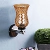 Devansh Metal Electric Wall Light in gold Colour with Lavender Shade Count of 1 Light