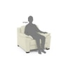 Farina 1 Seater Half Leather Sofa in Milk Colour