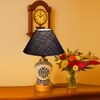 Devansh Conical Blue Jute Shade Lamp With Wood & Mosaic Glass Base For Decoration/Office/Home/Gifting/Study For Decoration/Office/Home/Gifting/Study -(10X10X14.5) Inches -A