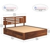 Perper Solid Wood Queen  Size Bed Without Storage (Teak Finish)