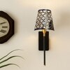 Devansh Metal Electric Wall Light in Black Colour with Black Shade Count of 1 Light