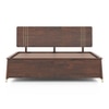Saar Teak Wood Queen Size Hydraulic  Storage Bed In Espresso Teak Finish