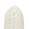 Elsa Ivory Cotton Knitted Cushion Cover 16X16  Inches