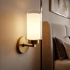 Eliante Modern Wall Lights Mild Steel & Glass Material Antique Gold & Champaign Finish