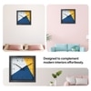 Blue, White and Yellow Color-Block Dial  Wood Wall Clock