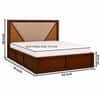 Shilp Solid Wood Compact Queen Bed Hydraulic Storage Provincial Teak Finish Mattress 60 x 72 Inches