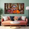 The Castle Decor Radha Krishna Wall Painting Wooden Framed 27x48 Inch (Style 1)