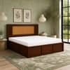 Aaranya Solid Wood Comfort King Bed Box Storage Provincial Teak Finish Mattress 72 x 78 Inches