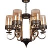 Eliante 6-Light Mild Steel Chandelier, Modern Hanging Ceiling Light Fixture For Living Room Or Dining Room
