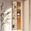 Abstract Geometric Linear Grid Canvas Wall Art 12 x 46 Inch