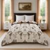 Cream Floral 300 GSM Cotton Double Bed Size Comforter from Threads