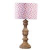 Devansh Multicolor Cotton Table Lamp With  Wood Natural Base (7X17.5 Inches)-16