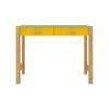 Exotica Kids Solid Wood Study Desk with Drawers and Wooden Handles in Misty Turquoise Mango Yellow Colour