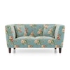 Janet 2 Seater Fabric Loveseat In Dusty Teal Glamour Colour