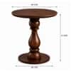 Amber Spindle Accent Sofa Peg Table