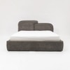 Cloud Engineered Wood Double  Size Bed Without Storage (Grey Colour)