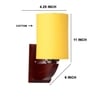 Devansh Solid Wood Electric Wall Light in Yellow Colour with Yellow Shade Count of 1 Light
