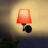 Devansh Metal Electric Wall Light in Black Colour with Orange Shade Count of 1 Light