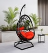 Lugano Wicker Swing In Black Color