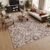 Neulooms Handloom Knotted Reversible Flatweave Area Rug Chocolate Brown or Ivory 3x5